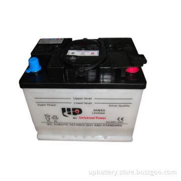 DIN55 Car Battery/12V 55ah Car Battery/Dry Battery